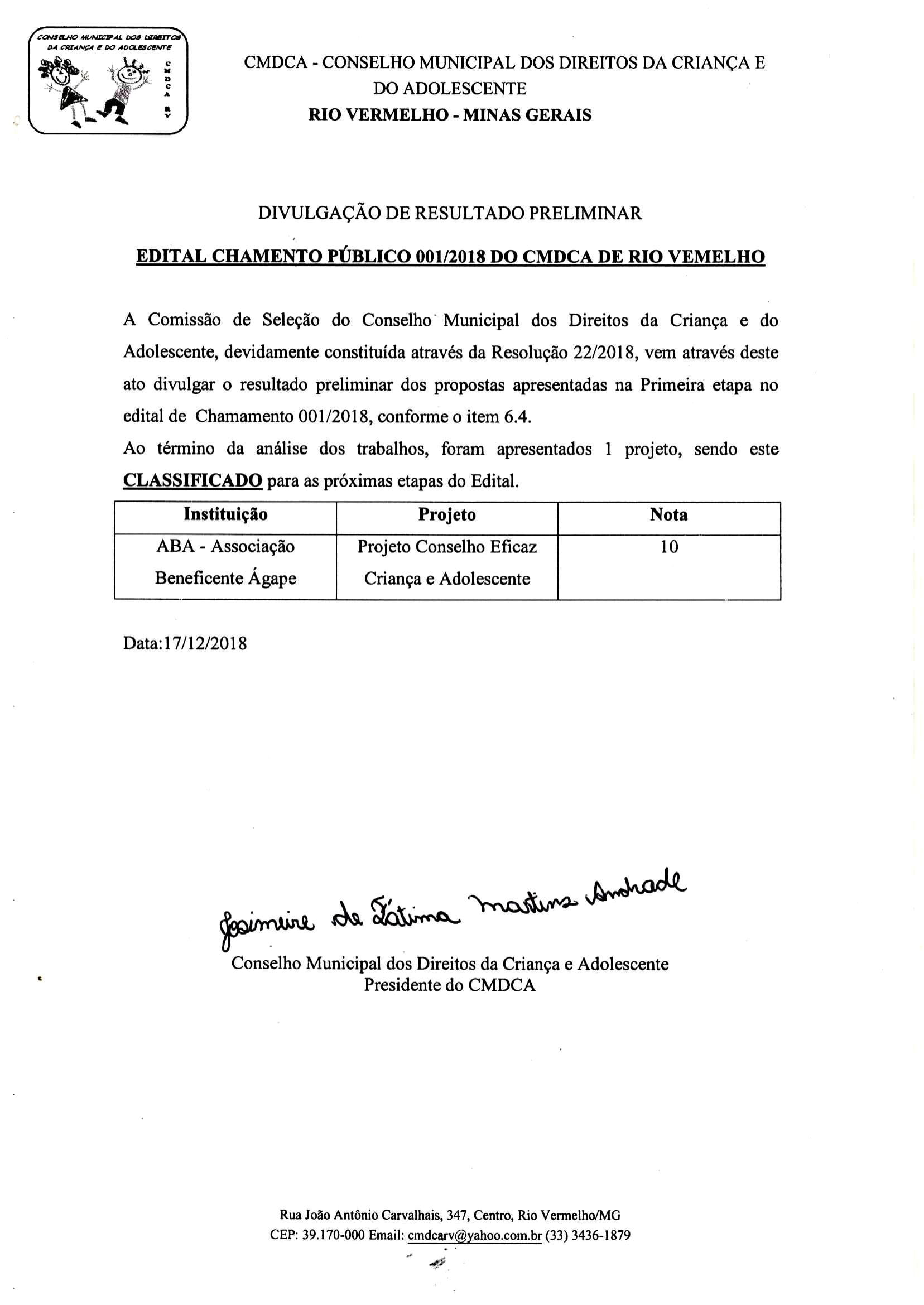You are currently viewing Resultado – Chamamento Público 01/2018 – CMDCA