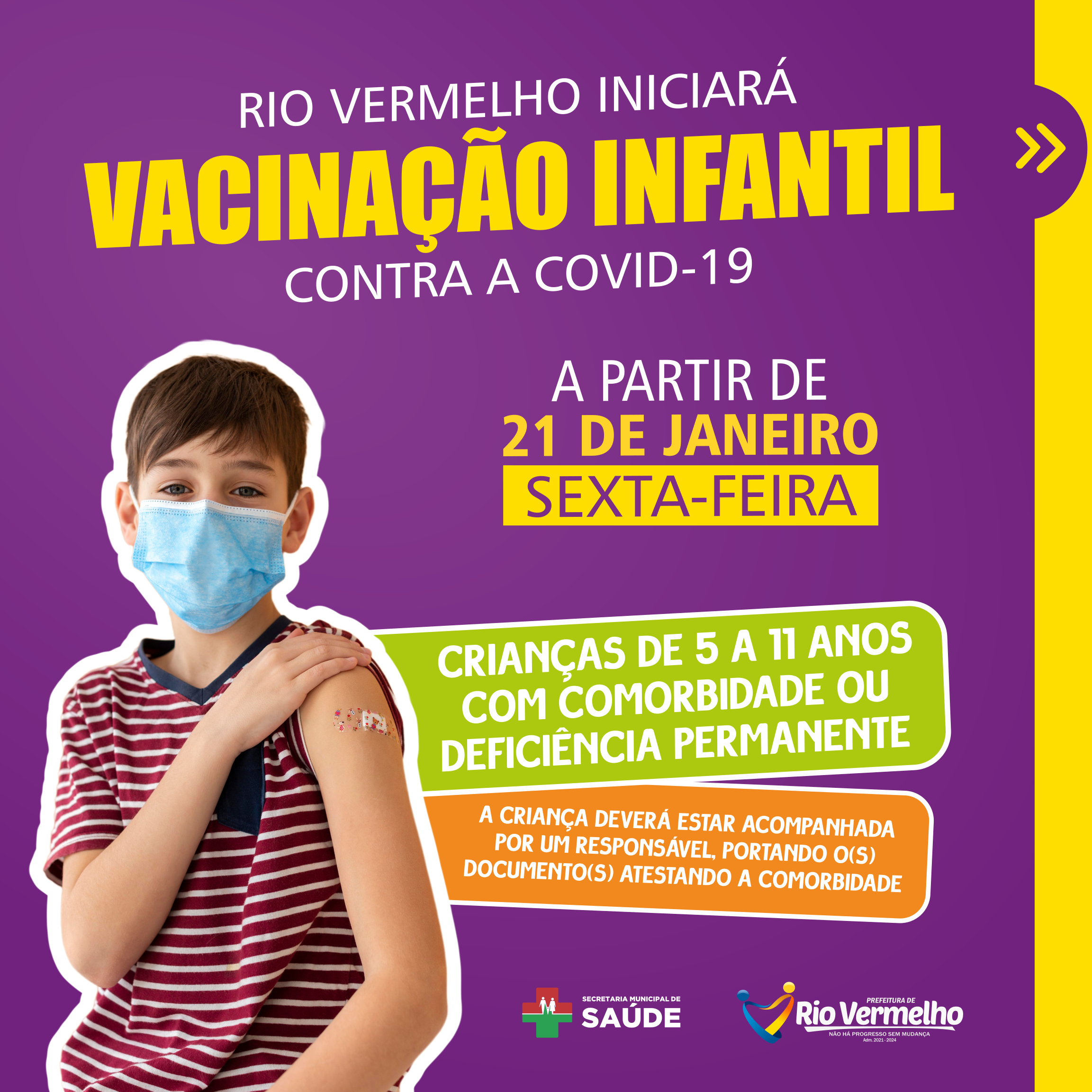 You are currently viewing RIO VERMELHO INICIARÁ VACINAÇÃO DE CRIANÇAS