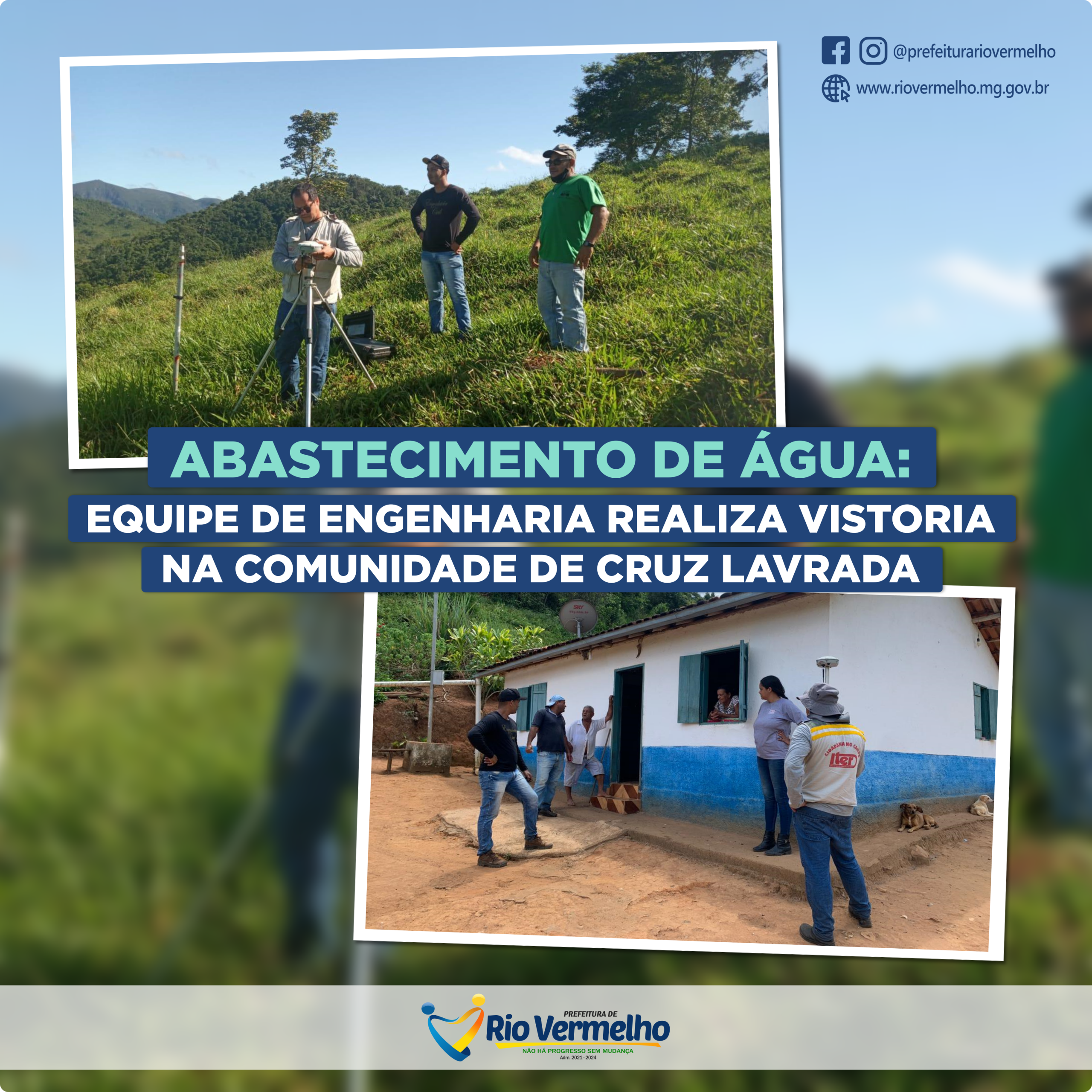 You are currently viewing ABASTECIMENTO DE ÁGUA: Equipe de engenharia realiza vistoria na comunidade de Cruz Lavrada