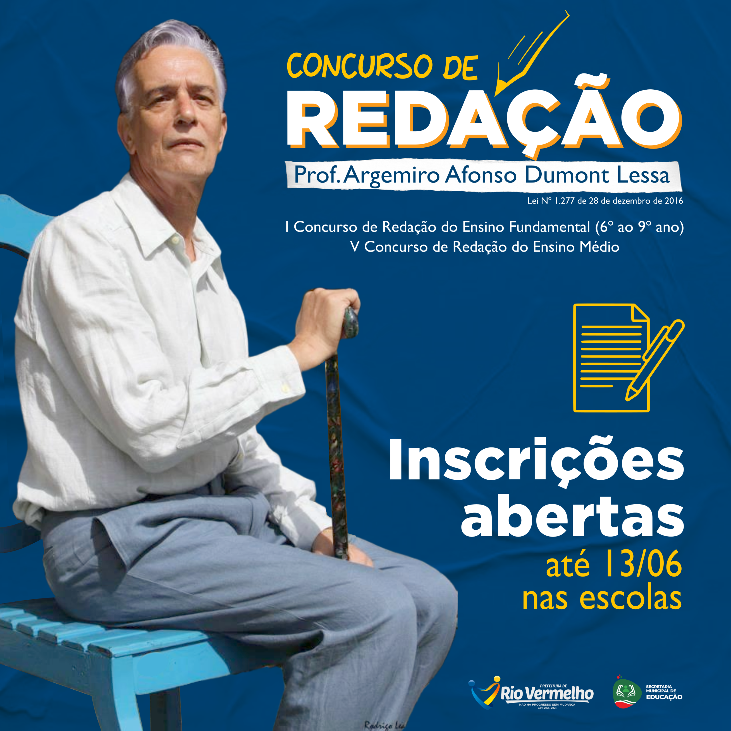You are currently viewing CONCURSO DE REDAÇÃO – Inscrições abertas a partir desta quarta-feira (01/06)