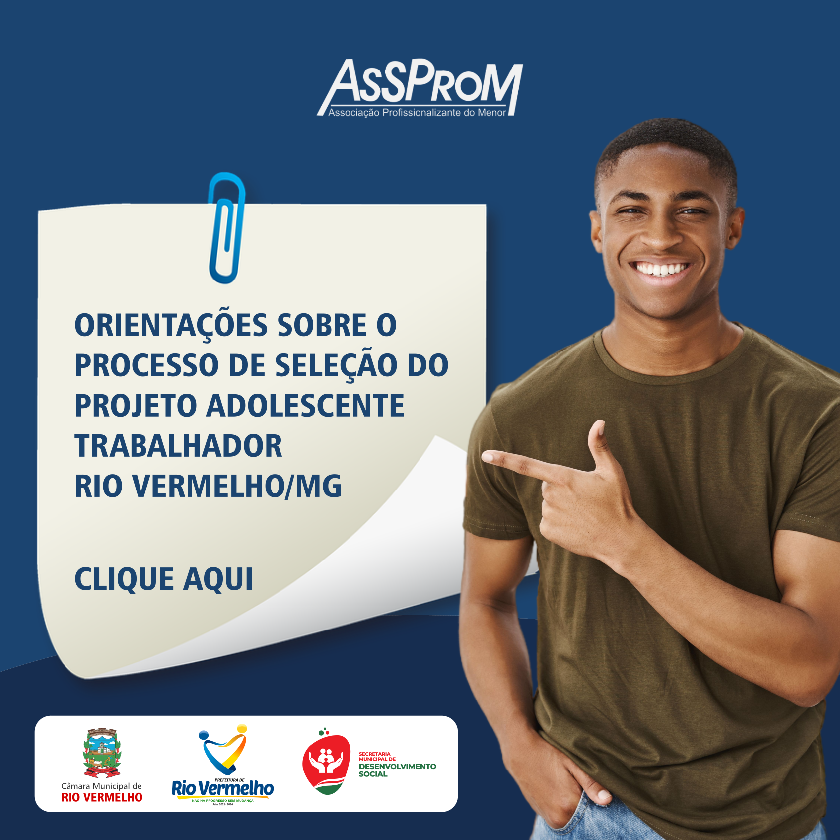 You are currently viewing PROJETO ADOLESCENTE TRABALHADOR – ORIENTAÇÕES SOBRE O PROCESSO DE SELEÇÃO