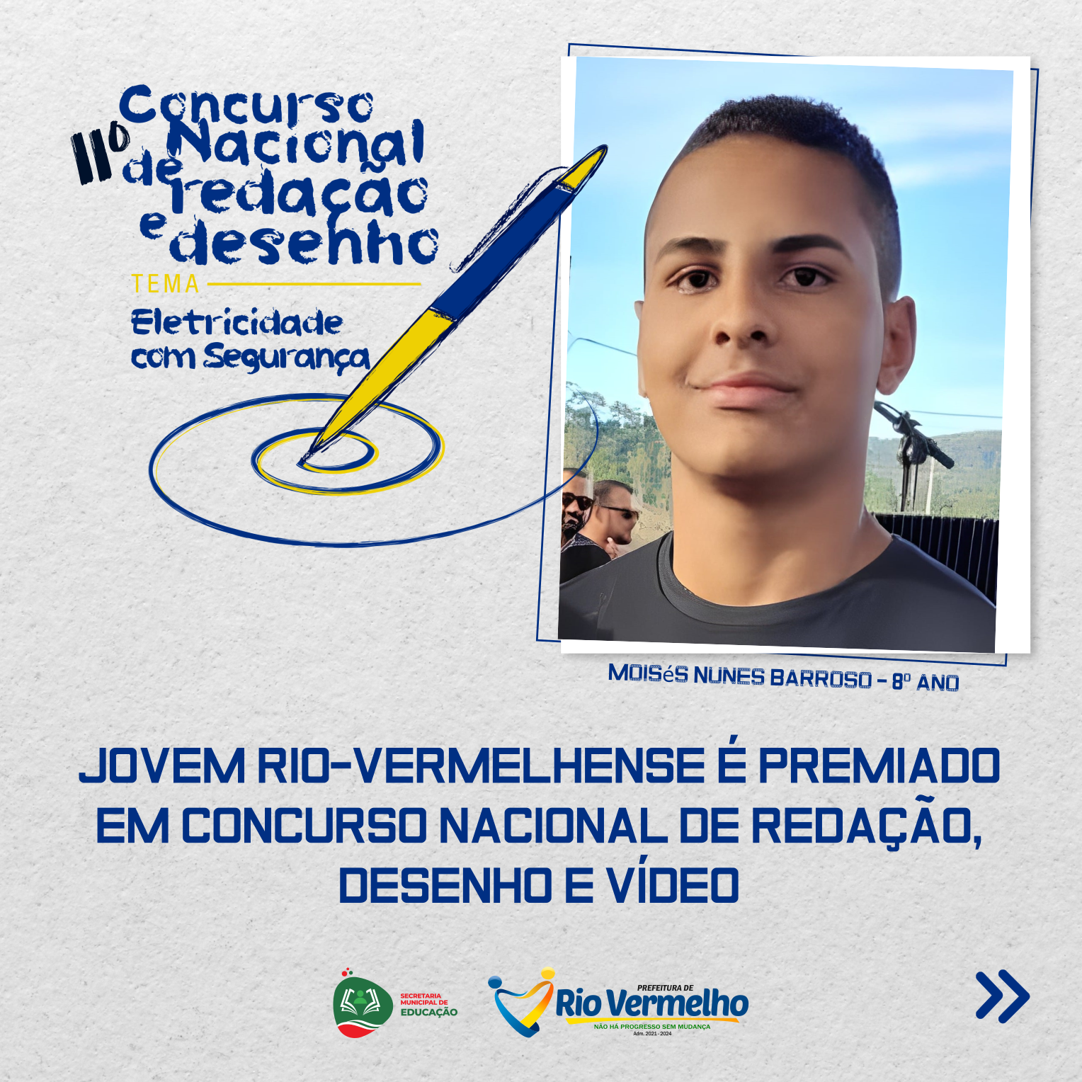 You are currently viewing JOVEM RIO-VERMELHENSE É PREMIADO EM CONCURSO NACIONAL DE REDAÇÃO, DESENHO E VÍDEO