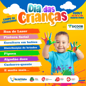 DIA DE LAZER – Prefeitura realizará evento em comemoração ao Dia das Crianças