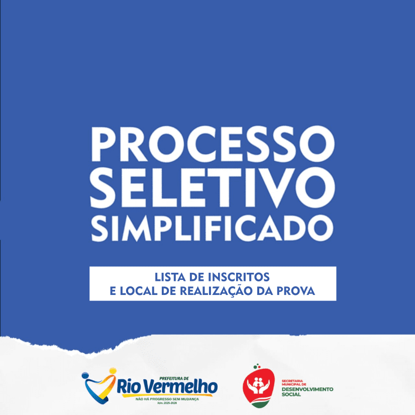 PROCESSO SELETIVO SIMPLIFICADO Nº. 001/2025 – LISTA DE INSCRITOS E LOCAL DA PROVA