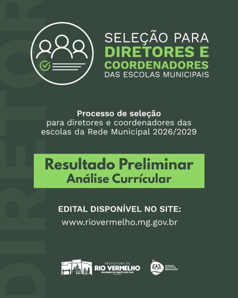 PROCESSO SELETIVO SIMPLIFICADO PARA CONTRATAÇÃO DE PESSOAL DIRETOR/COORDENADOR EDITAL 003/2025 RESULTADO PRELIMINAR- ANÁLISE CURRÍCULAR